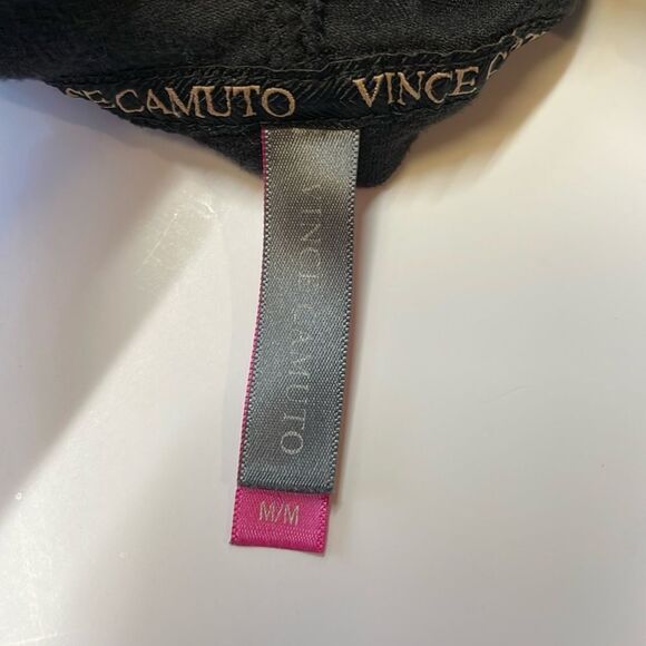 Vince Camuto Black Velour Hoodie Pullover Sweatshirt Women’s Sz M/XL - Picture 6 of 6